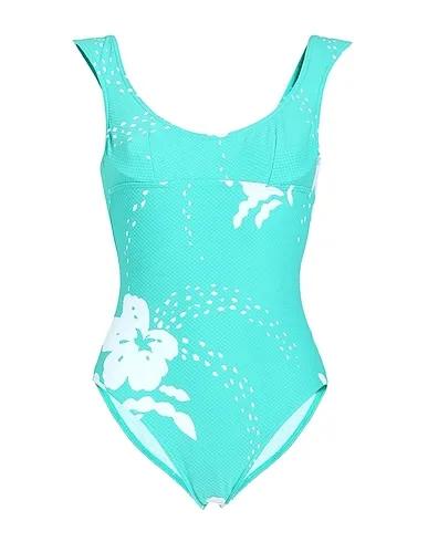 Emerald green Synthetic fabric One-piece swimsuits