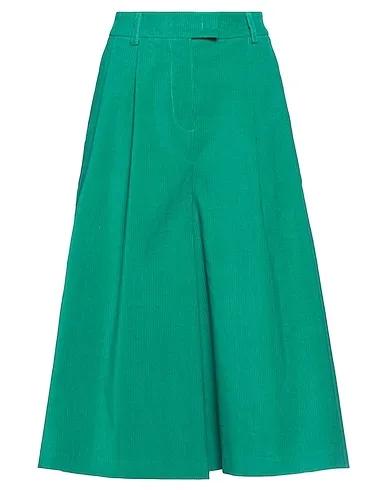 Emerald green Velvet Cropped pants & culottes