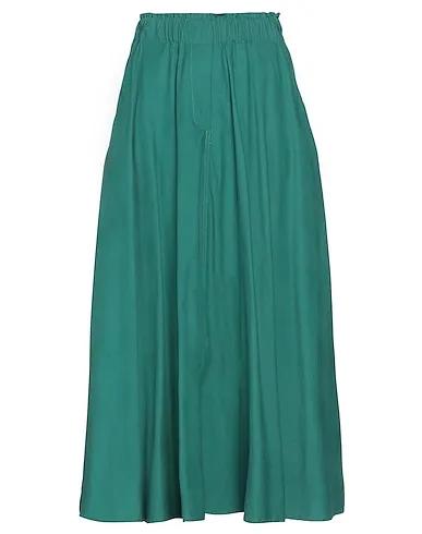 Emerald green Velvet Midi skirt