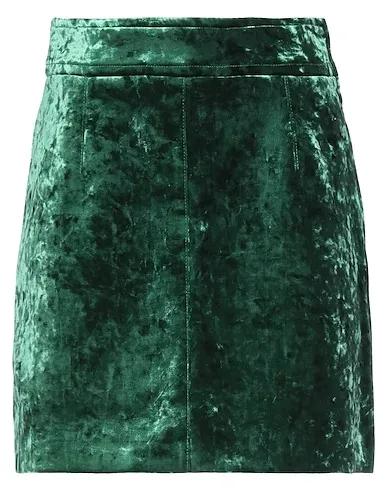 Emerald green Velvet Mini skirt