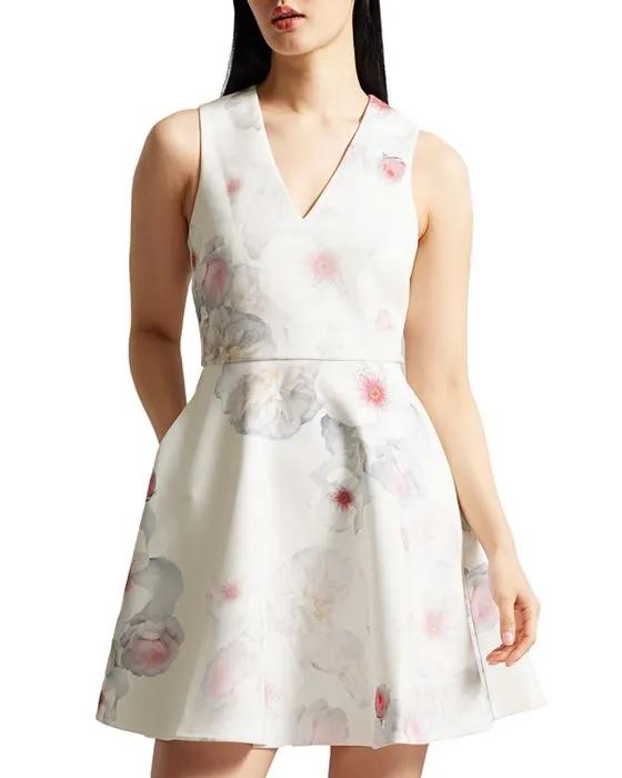 Emleey Printed Skater Dress