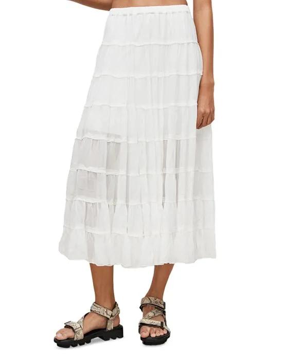 Eva Tiered Midi Skirt