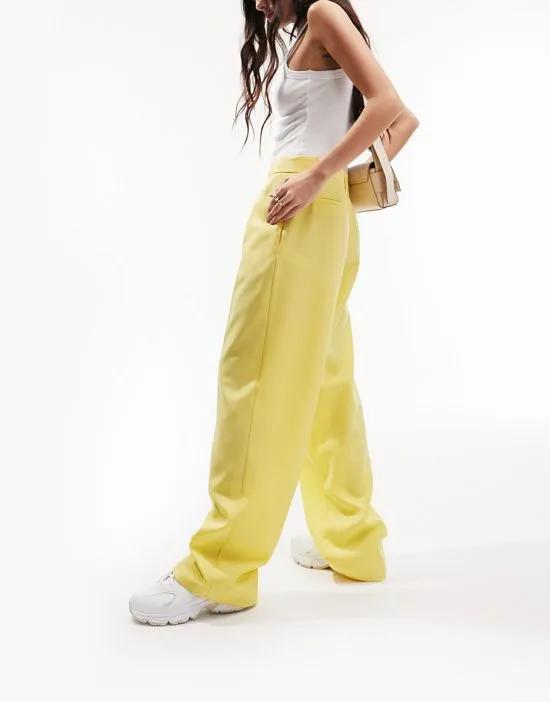 everyday slouchy boy pants in lemon