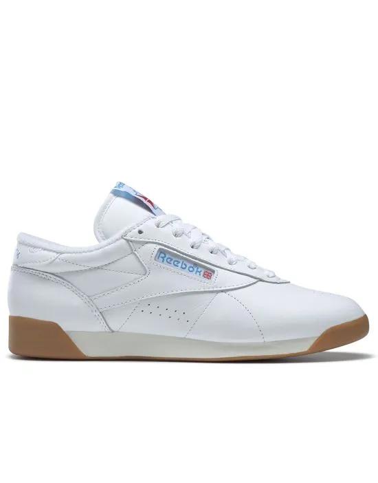 F/S low sneakers in white and blue