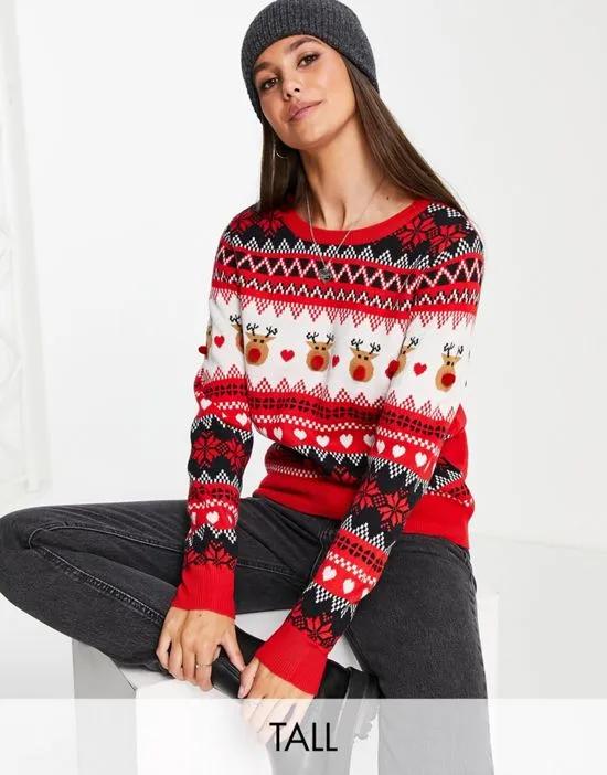 Fairisle Christmas reindeer sweater