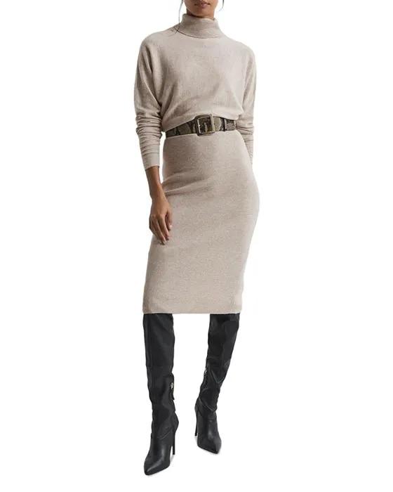 Fallon Knitted Roll Neck Bodycon Dress