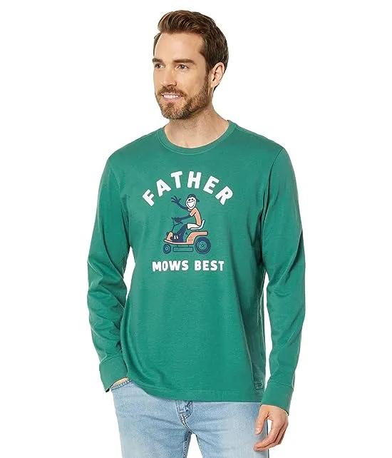 Father Mows Best Long Sleeve Crusher™ Tee