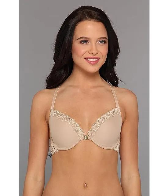 Feathers Front Close T-Back Bra 735023