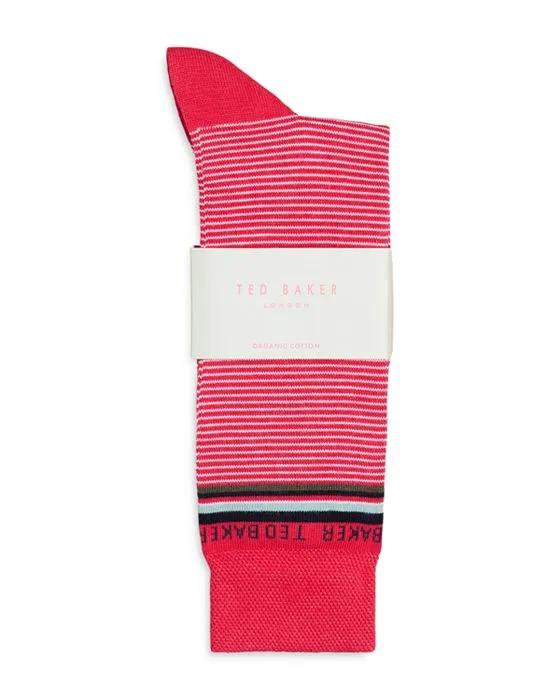 Finestr Fine Striped Crew Socks