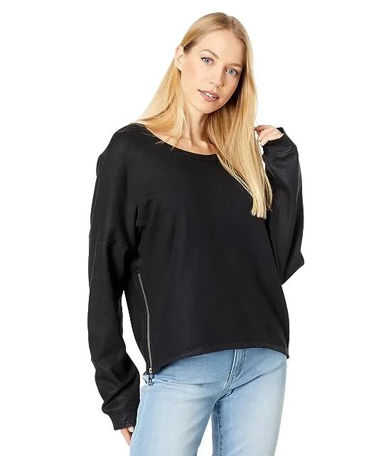 Finlo Crop Pullover with Side Zippers & Coating