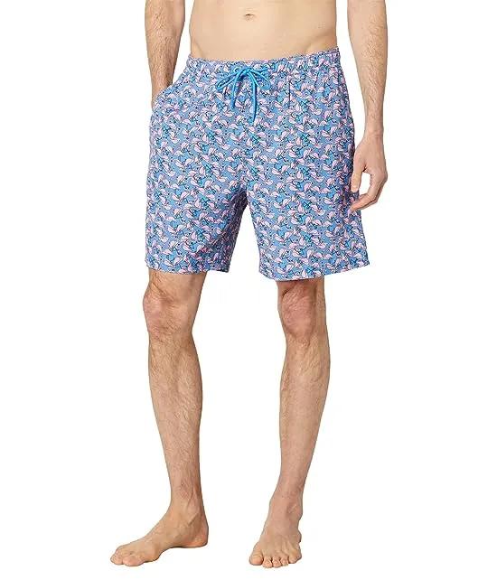 Flamingo Print Swim Shorts