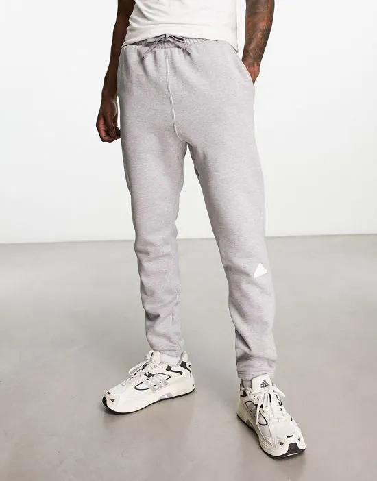 fleece sweatpants in gray