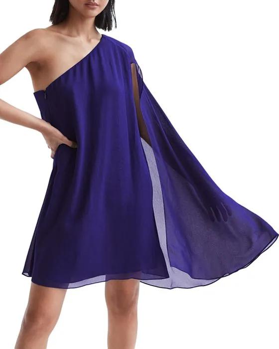 Fleur Cape Sleeve Mini Dress