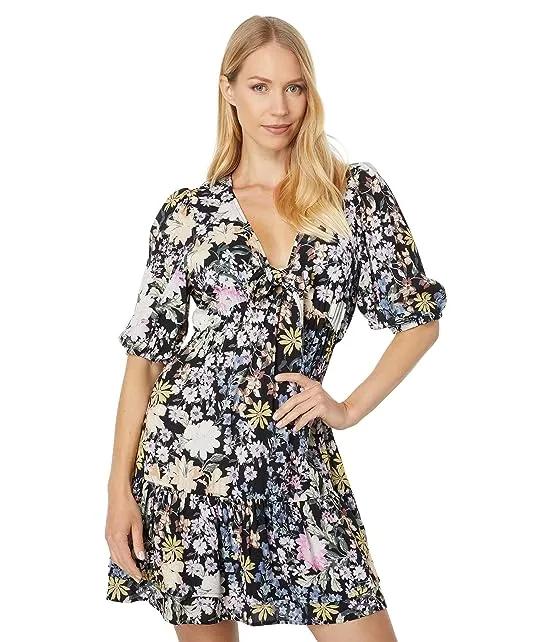 Floral Oasis Short Sleeve Mini Dress