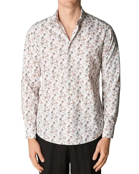 Floral Print Slim Fit Dress Shirt