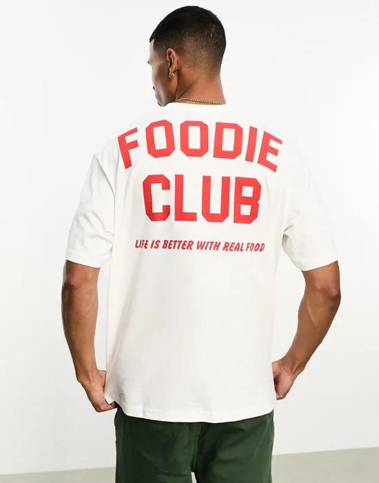 foodie club t-shirt in white