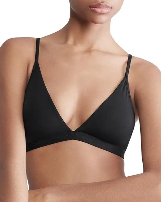 Still Thinking About Embossed Icon Lightly Lined Triangle Bralette? -  Calvin Klein