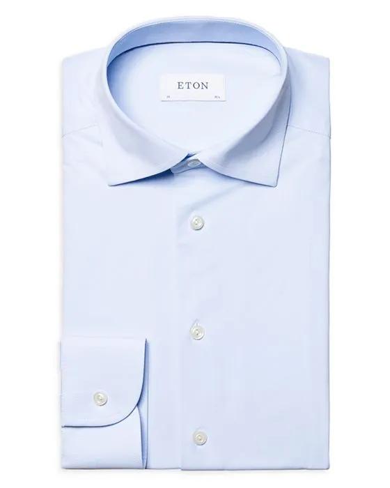 Four Way Stretch Solid Slim Fit Dress Shirt