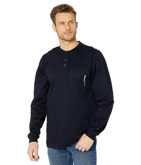 FR Cotton Core Long Sleeve Henley with Pocket