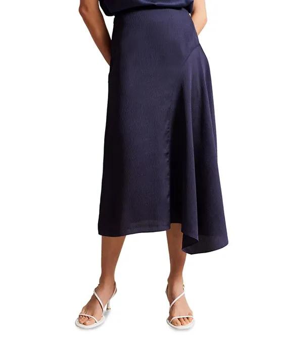 Francic Hammered Satin Slip Skirt