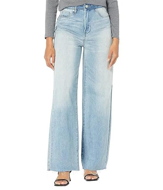 Franklin Jeans - Sustainable Denim Wide Leg Five-Pocket in Gone Rouge