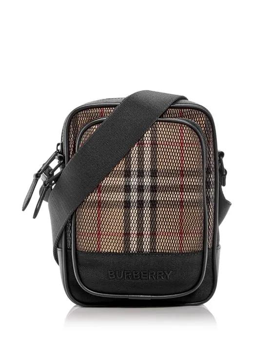 Freddie Check & Mesh Crossbody