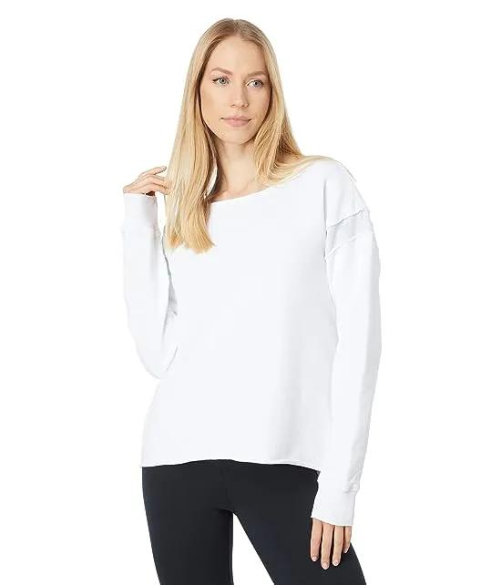 French Terry Long Sleeve Contrast Trim Sweatshirt