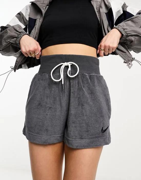 French Terry shorts in black
