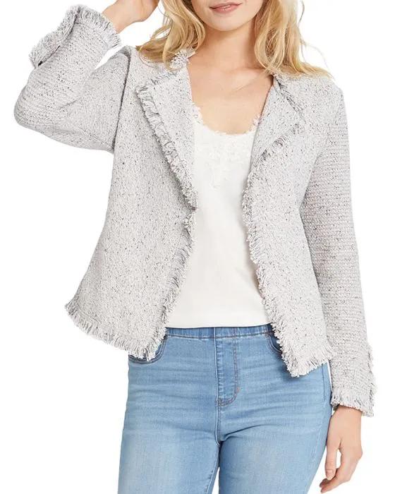 Fringe Mix Knit Jacket