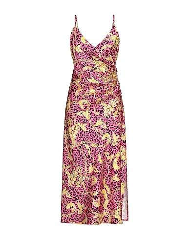 Fuchsia Cotton twill Long dress
