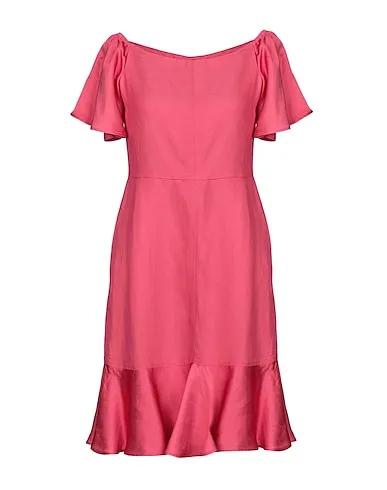 Fuchsia Cotton twill Short dress