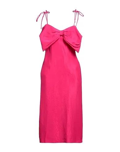 Fuchsia Crêpe Midi dress