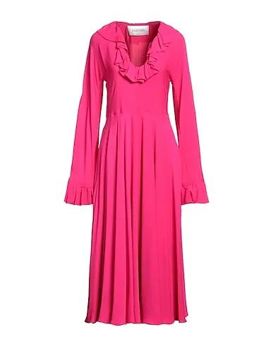 Fuchsia Crêpe Midi dress
