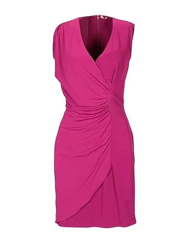Fuchsia Crêpe Short dress