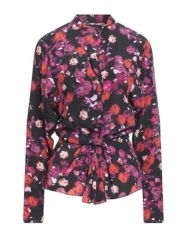 Fuchsia Crêpe Silk shirts & blouses