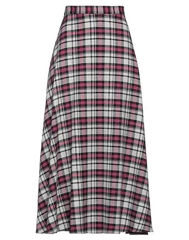 Fuchsia Flannel Maxi Skirts