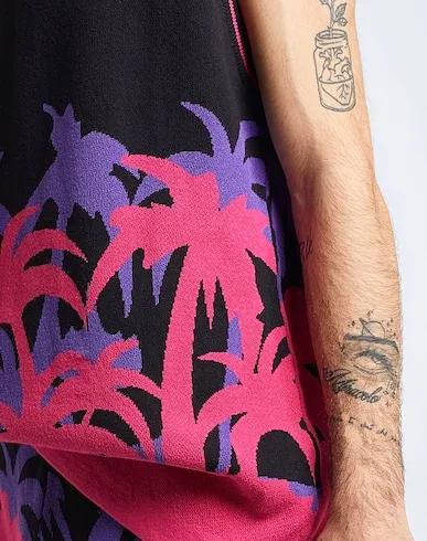 Fuchsia Jacquard Sleeveless sweater