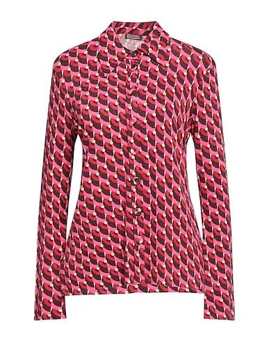 Fuchsia Jersey Patterned shirts & blouses
