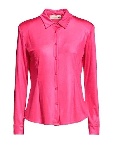 Fuchsia Jersey Solid color shirts & blouses