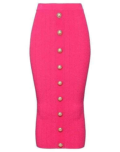 Fuchsia Knitted Midi skirt
