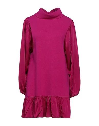 Fuchsia Knitted Short dress
