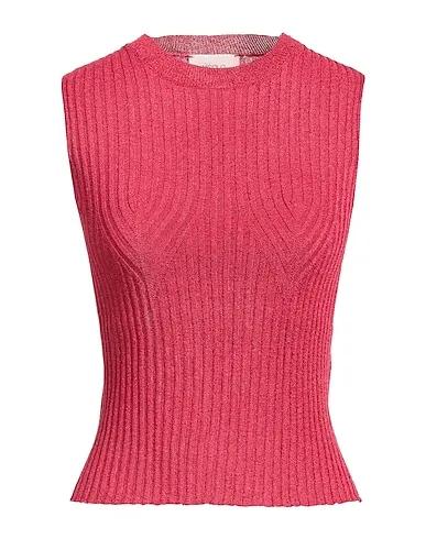 Fuchsia Knitted Sleeveless sweater