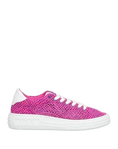 Fuchsia Knitted Sneakers
