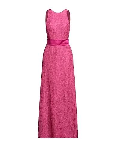 Fuchsia Lace Long dress