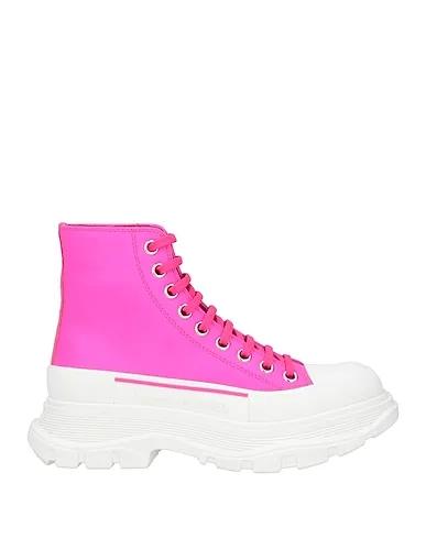 Fuchsia Leather Ankle boot