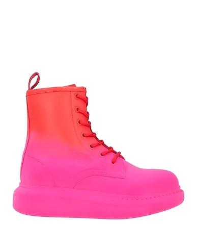 Fuchsia Leather Ankle boot
