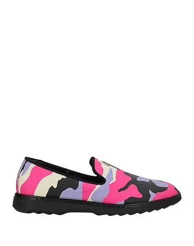 Fuchsia Leather Loafers