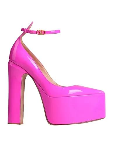 Fuchsia Leather Pump