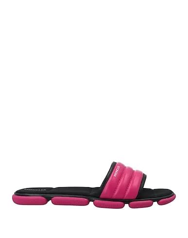 Fuchsia Leather Sandals