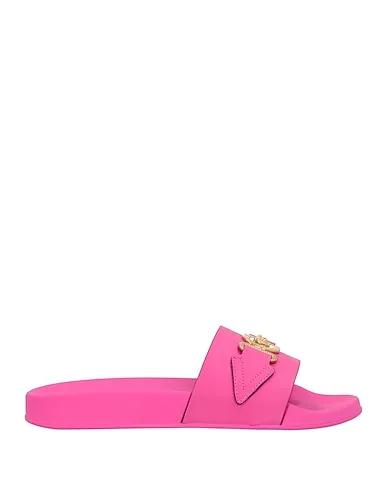 Fuchsia Leather Sandals
